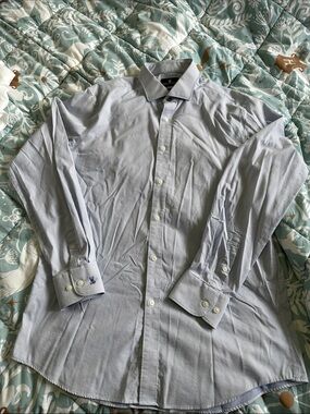 Psycho Bunny Light Blue Micro-Pattern Dress Shirt